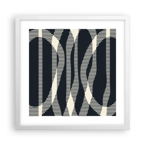 Poster in cornice bianca - Tentativo di rompere l'oscurità - 40x40 cm