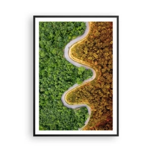 Poster in cornice nera - Confine e separazione - 70x100 cm