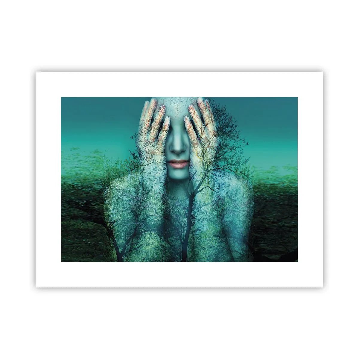 Poster - Immersa nel blu - 40x30 cm