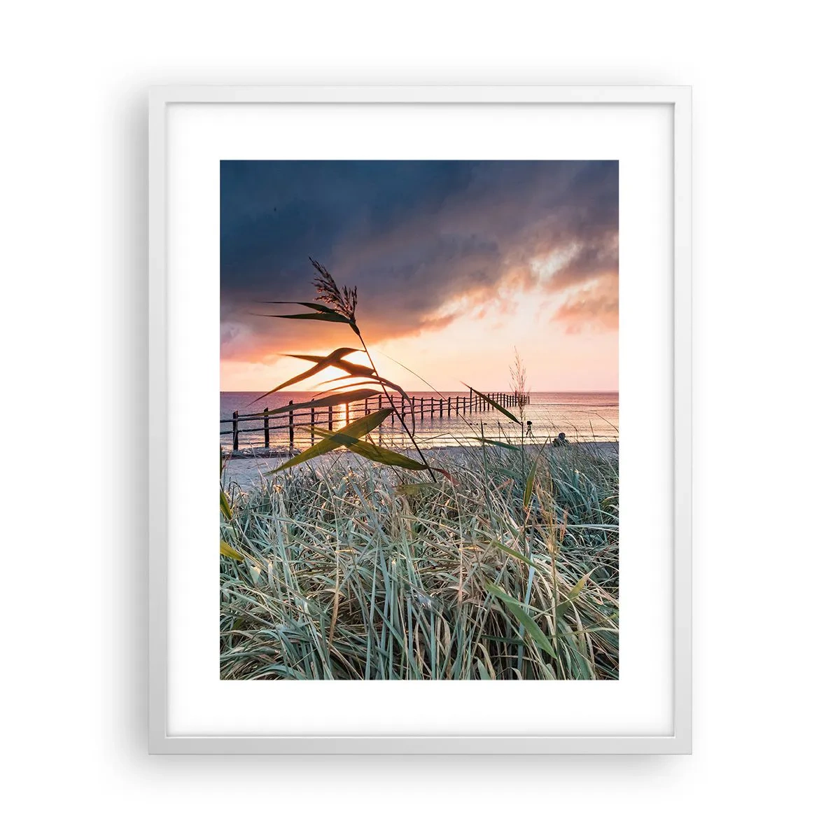 Poster in cornice bianca - Non andrà via col vento - 40x50 cm