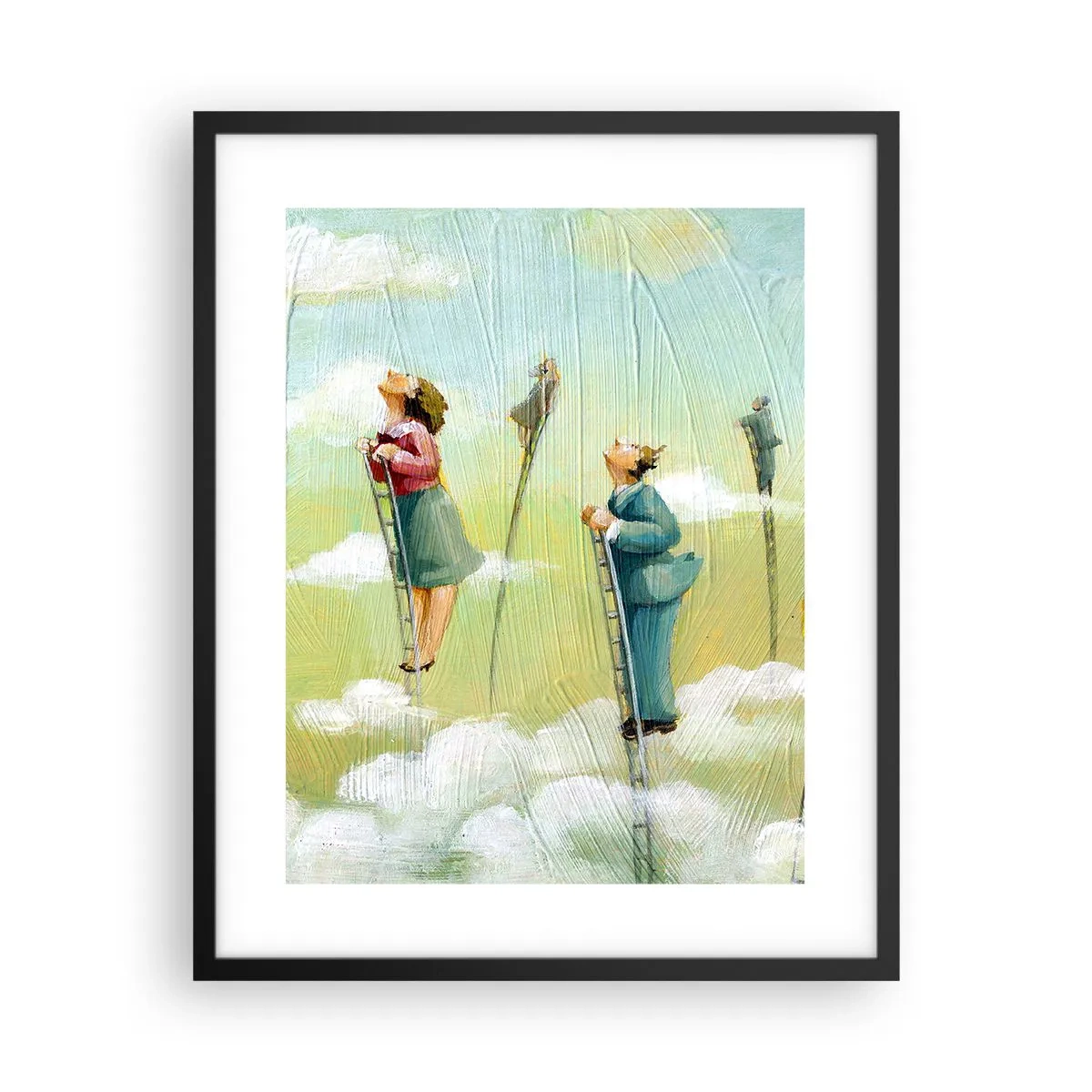 Poster in cornice nera - Seguendo i propri sogni - 40x50 cm