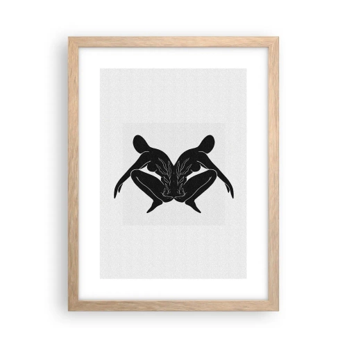 Poster in cornice rovere chiaro - Anima comune - 30x40 cm