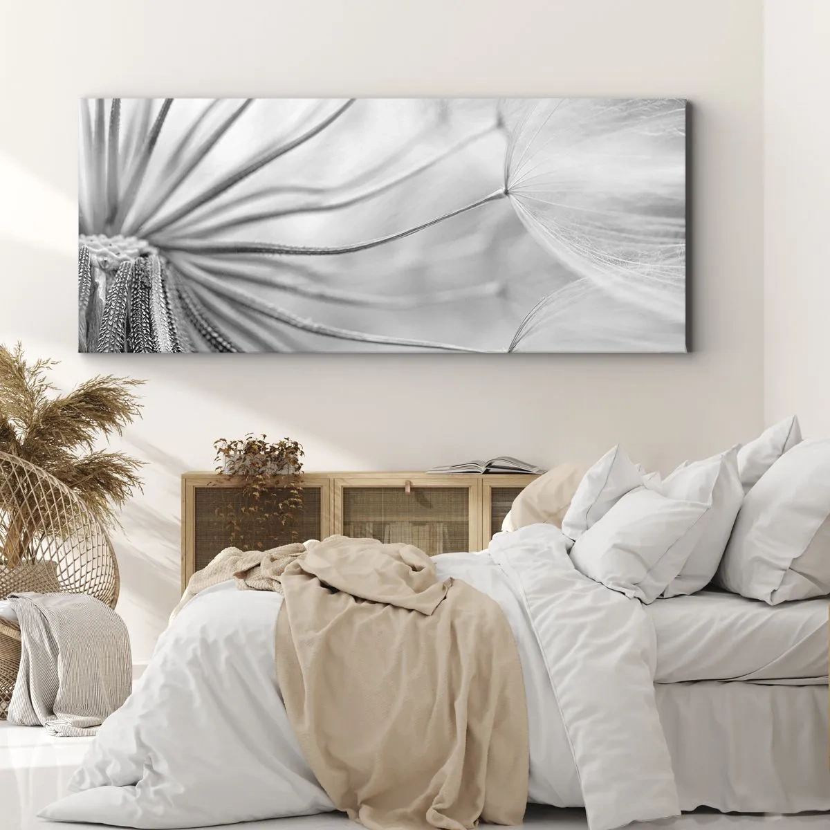 Quadro su tela - Stampe su Tela - Denti di leone, aquiloni - 90x30 cm