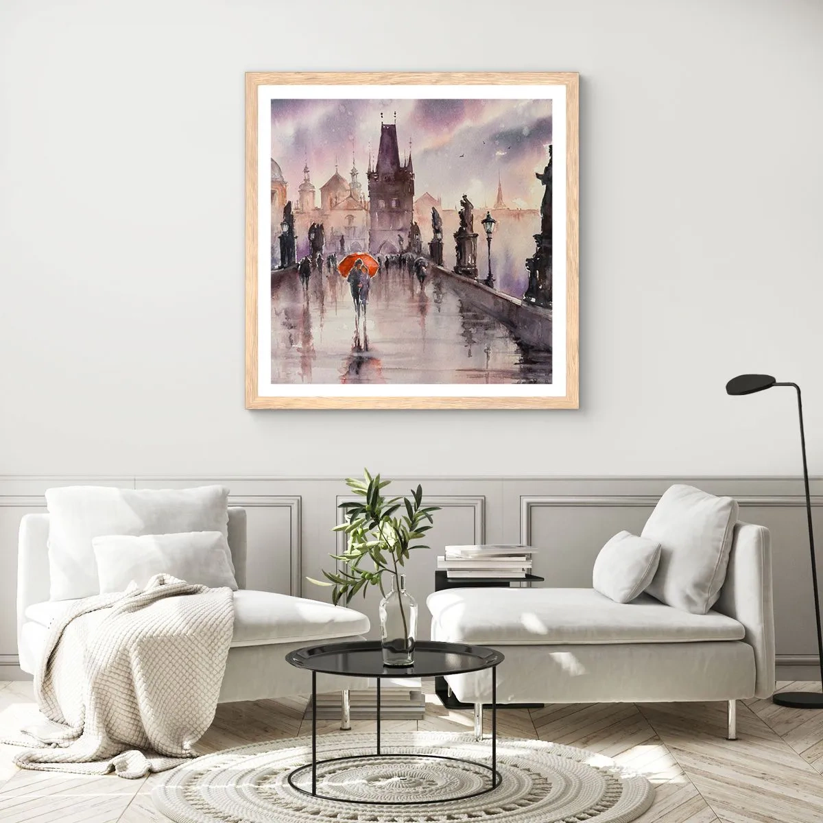 Poster in cornice rovere chiaro - Le persone non cambiano - 30x30 cm