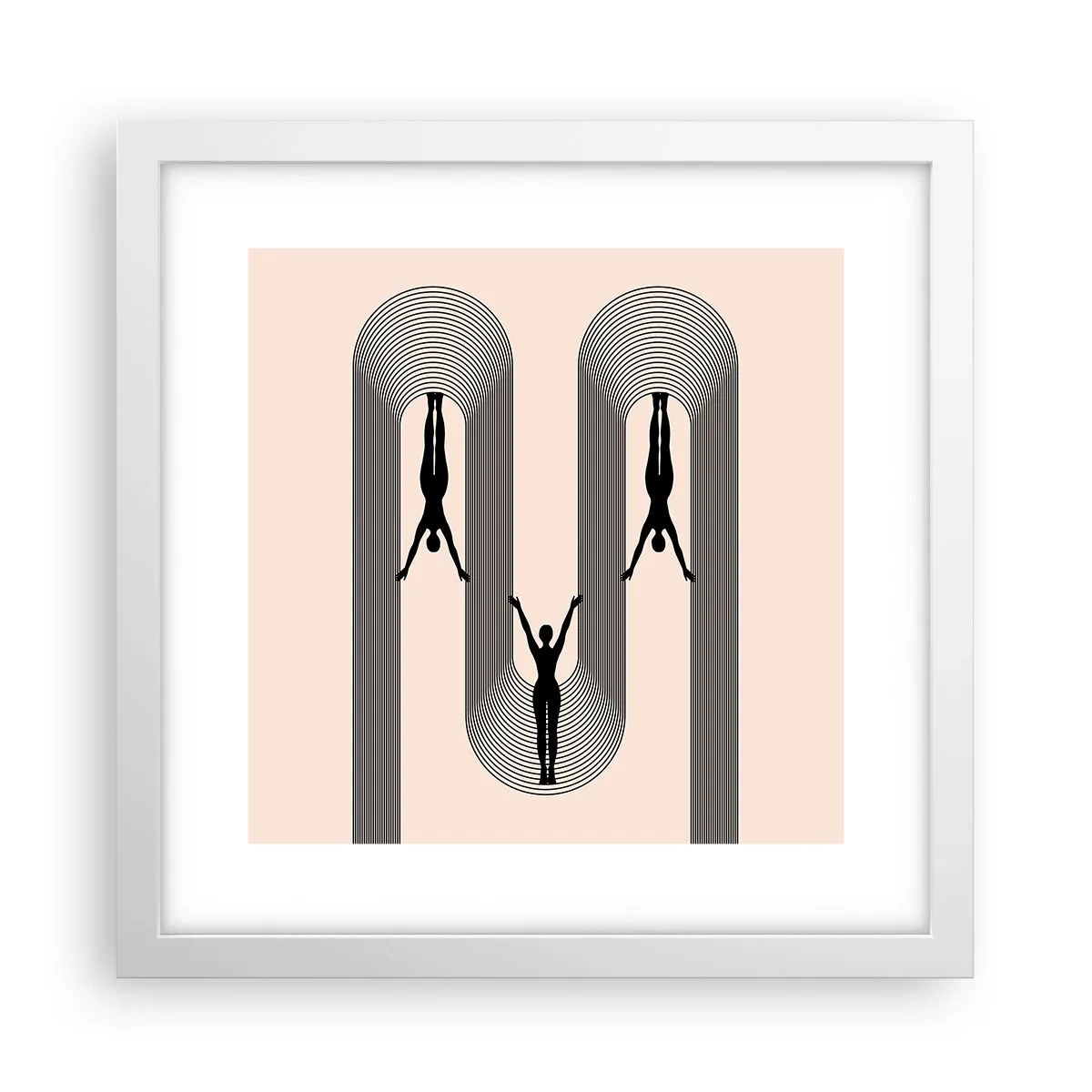 Poster in cornice bianca - Sottosopra - 30x30 cm