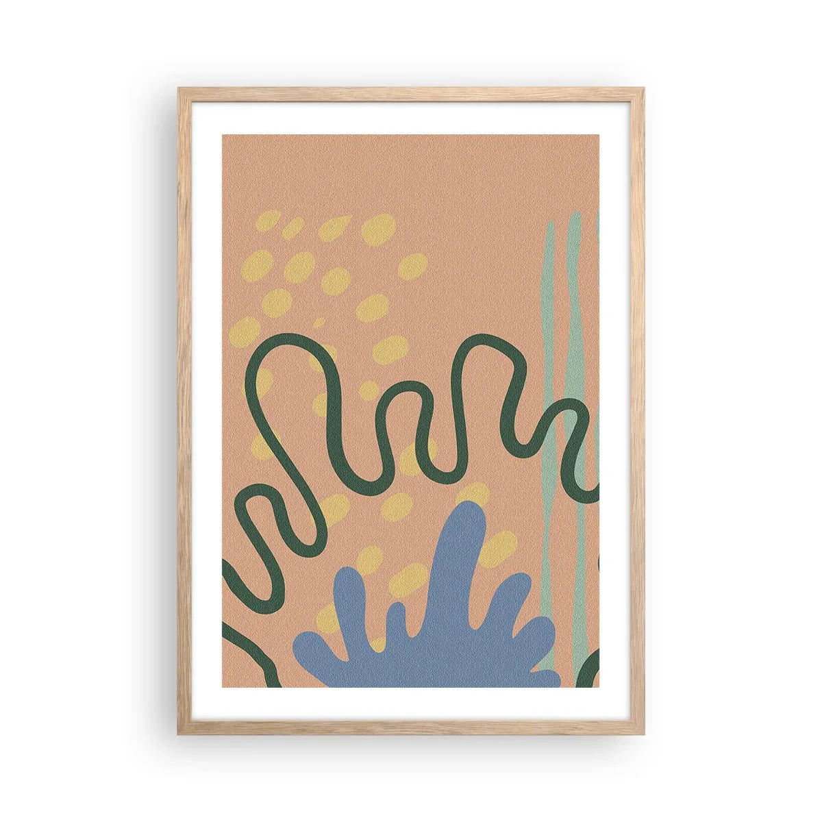 Poster in cornice rovere chiaro - Astrazione: varietà della natura - 50x70 cm