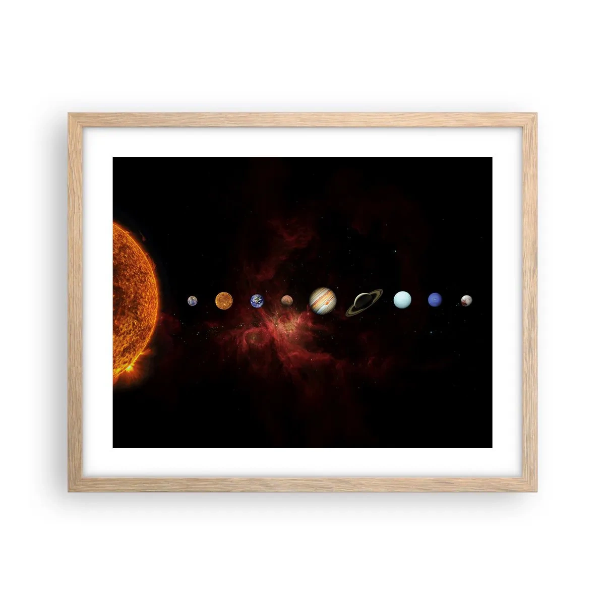 Poster in cornice rovere chiaro - Il nostro vicinato - 50x40 cm