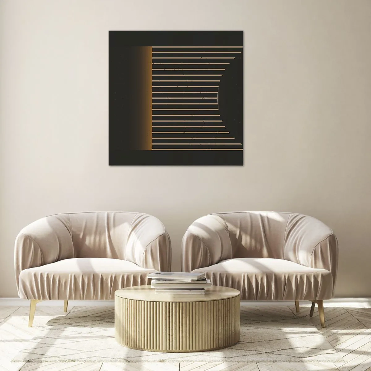 Quadro su vetro - Esaminare l'oscurità - 50x50 cm