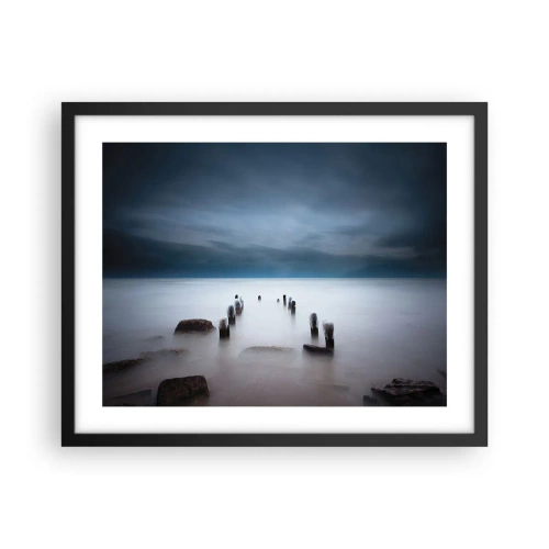 Poster in cornice nera - Lago pensieroso - 50x40 cm
