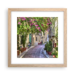 Poster in cornice rovere chiaro - Angolo fiorito - 30x30 cm