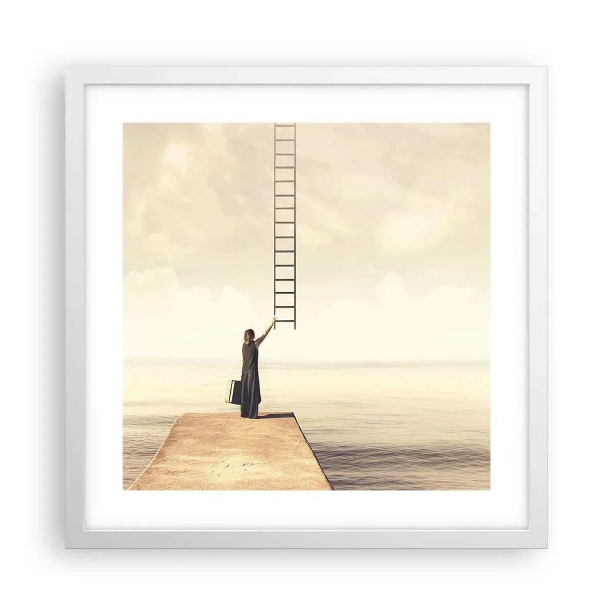 Poster in cornice bianca - Viaggio magico - 40x40 cm