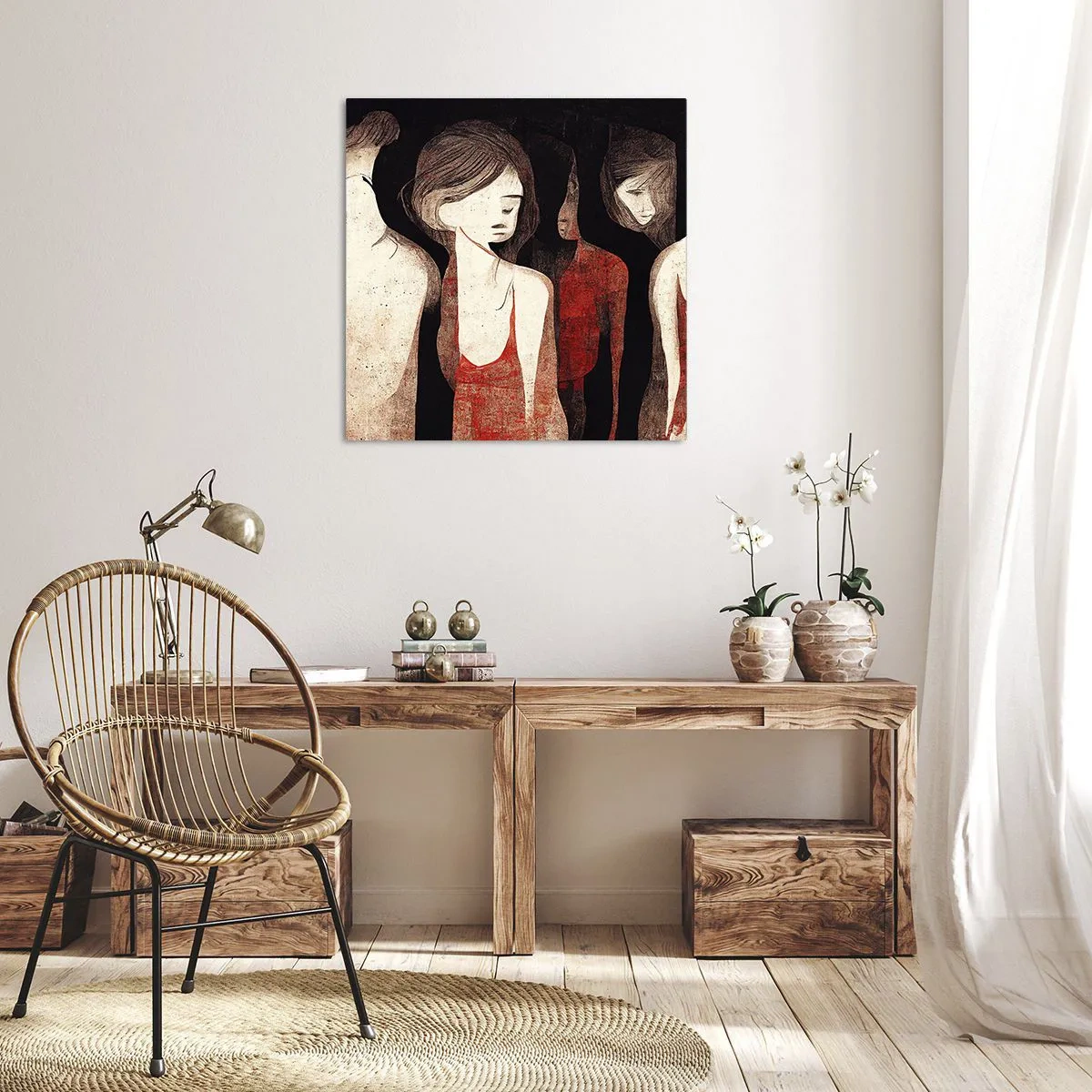 Quadro su tela - Stampe su Tela - Madonne nell'oscurità - 30x30 cm