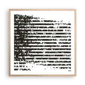 Poster in cornice rovere chiaro - Ritmo e rumore - 60x60 cm