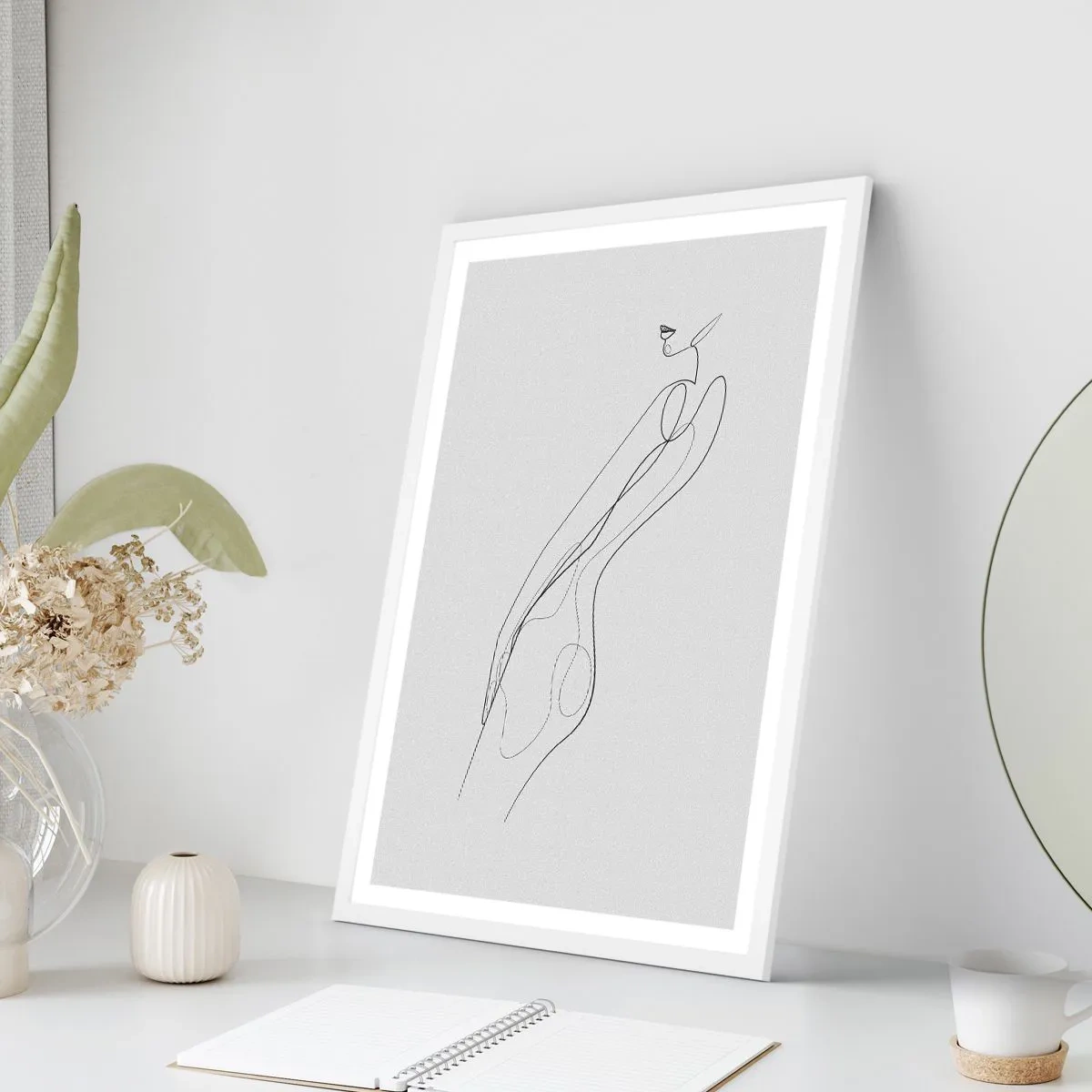 Poster in cornice bianca - Appena una promessa - 61x91 cm