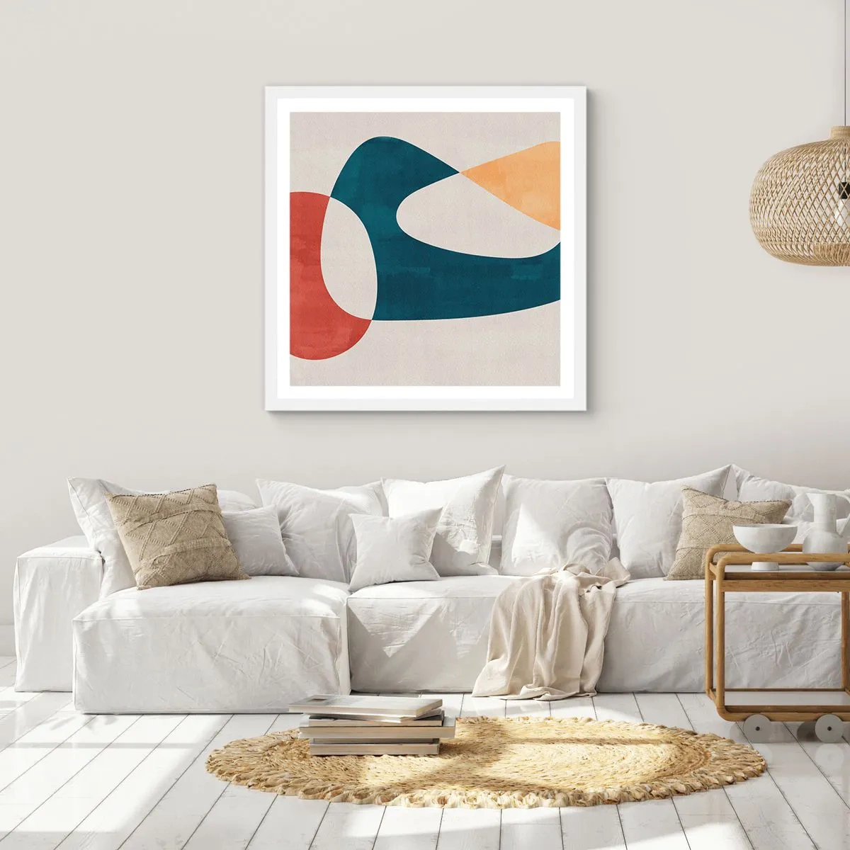 Poster in cornice bianca - Influenze e metamorfosi - 50x50 cm