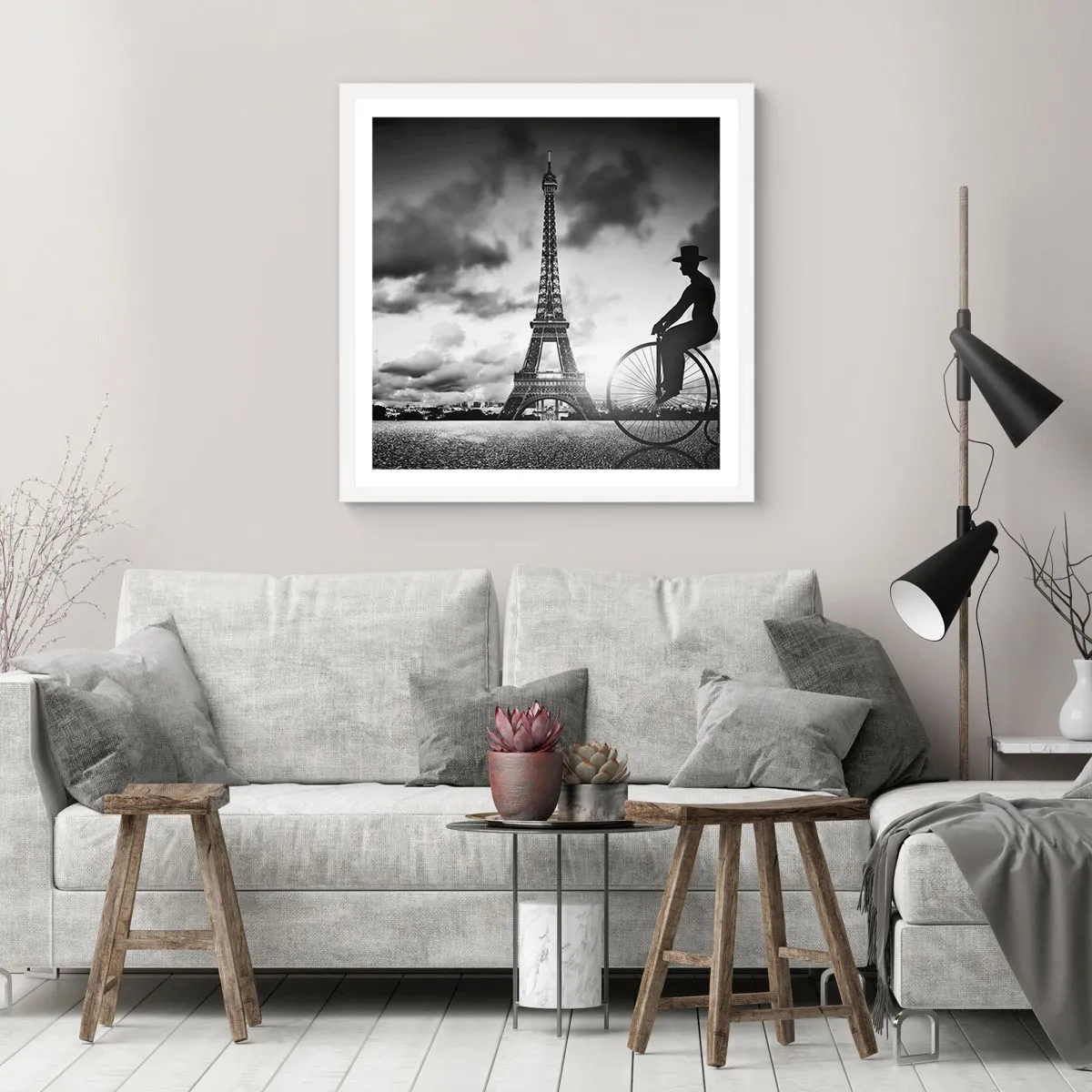 Poster in cornice bianca - Nostalgia della Belle Epoque - 40x40 cm