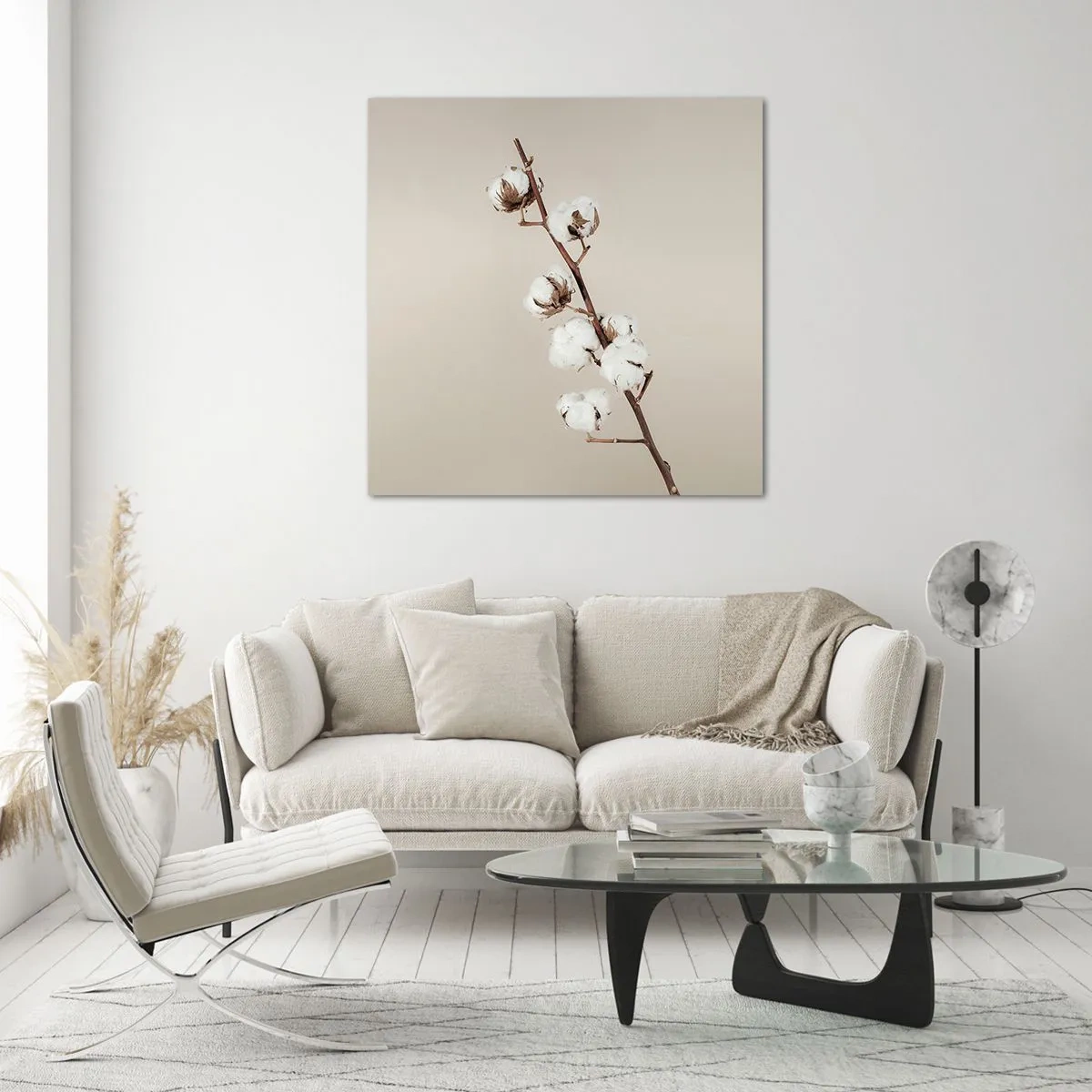 Quadro su vetro - Alla fonte della morbidezza - 70x70 cm