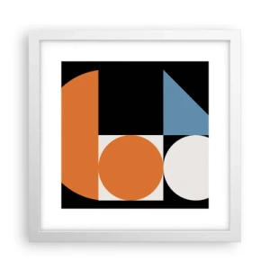 Poster in cornice bianca - Composizione di figure - 30x30 cm