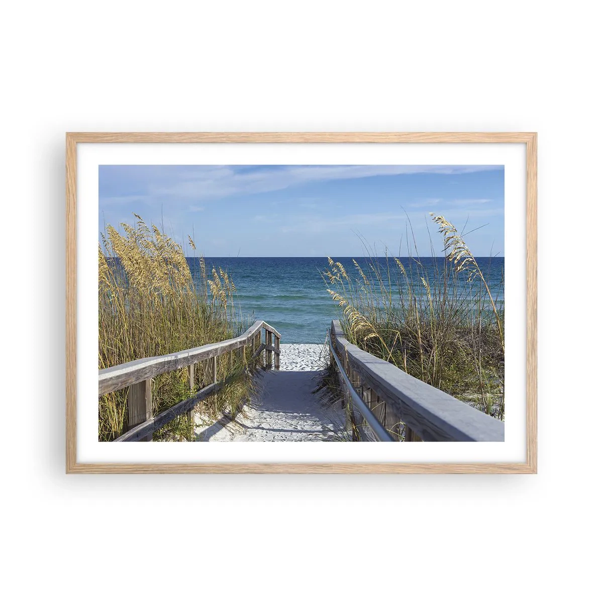 Poster in cornice rovere chiaro - Al sole, al vento - 70x50 cm