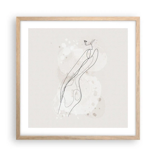 Poster in cornice rovere chiaro - Errando con lo sguardo - 50x50 cm