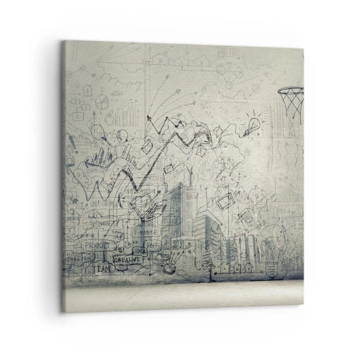 Quadro su tela - Stampe su Tela - La mia fantastica vita in città - 50x50 cm