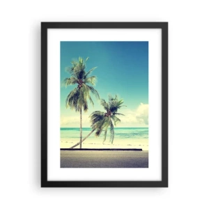 Poster in cornice nera - Tempo di vacanze - 30x40 cm