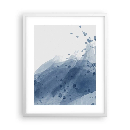 Poster in cornice bianca - Tulle blu - 40x50 cm