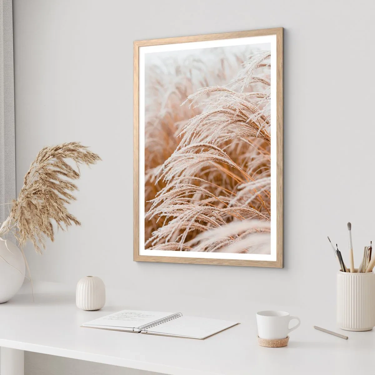 Poster in cornice rovere chiaro - Inchino al sole d'autunno - 30x40 cm