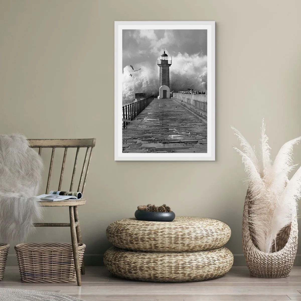 Poster in cornice bianca - Senza paura - 30x40 cm