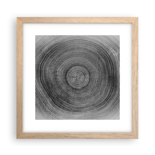 Poster in cornice rovere chiaro - I segni del tempo - 30x30 cm