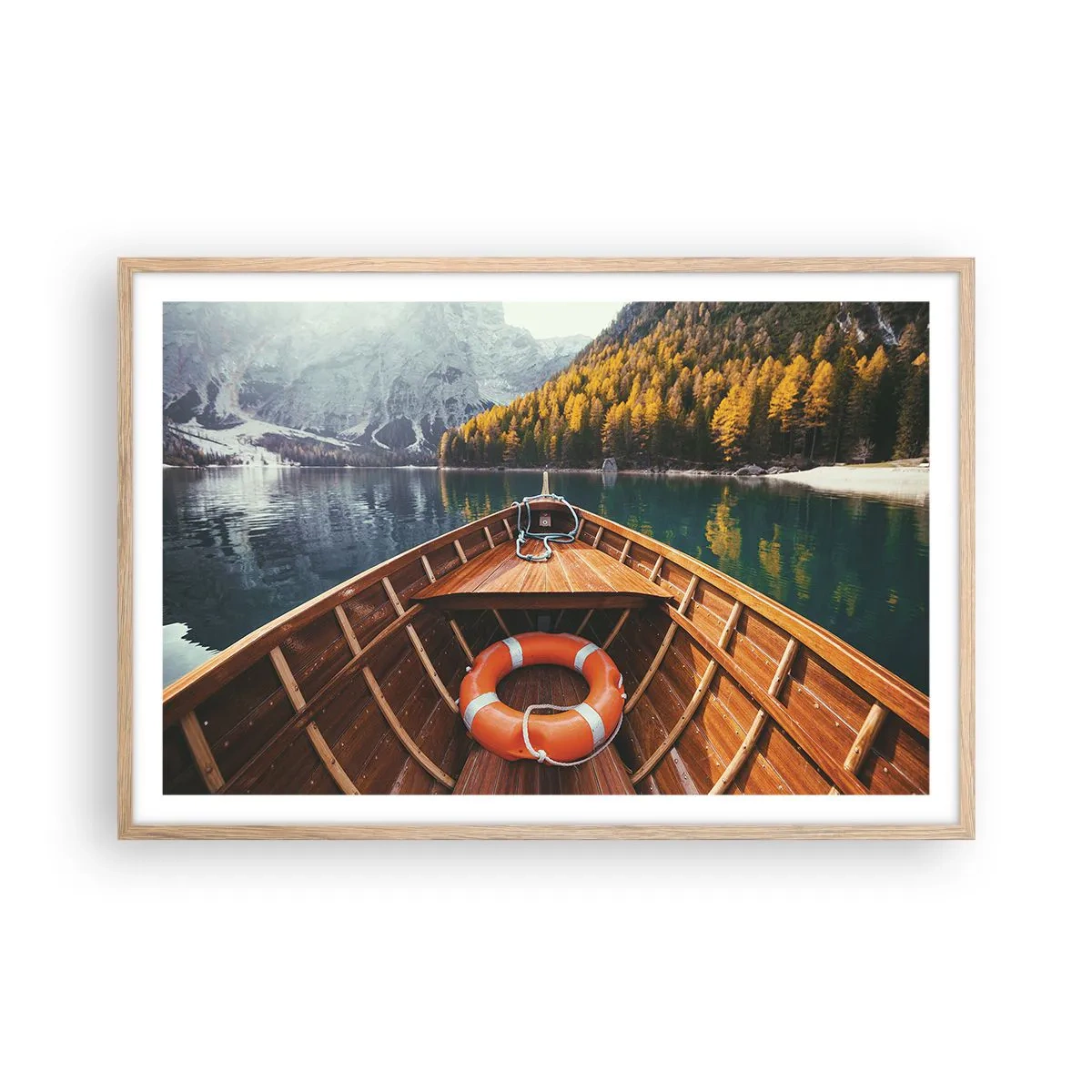 Poster in cornice rovere chiaro - Gita sui monti - 91x61 cm