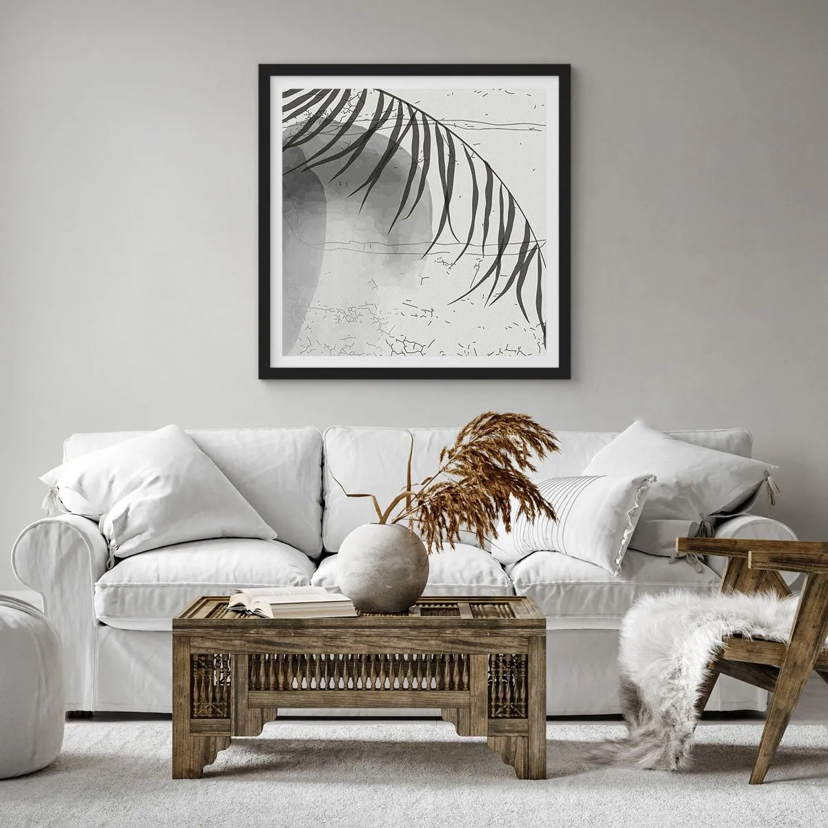 Poster in cornice nera - La delicata esoticità della natura - 60x60 cm