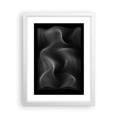 Poster in cornice bianca - La danza della luce nello spazio - 30x40 cm