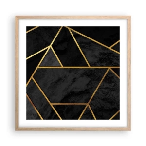 Poster in cornice rovere chiaro - Oscurità e luce - 50x50 cm