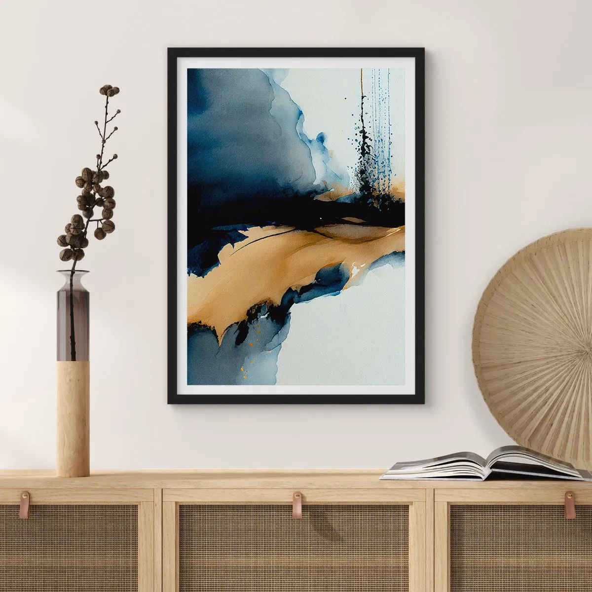 Poster in cornice nera - Dietro la cortina - 61x91 cm