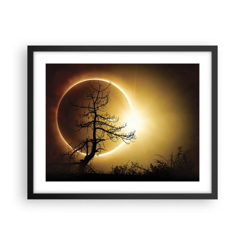 Poster in cornice nera - Eclissi totale - 50x40 cm