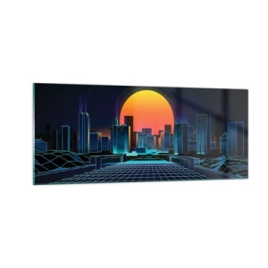 Quadro su vetro - Davvero vuoi tornare al mondo reale? - 100x40 cm