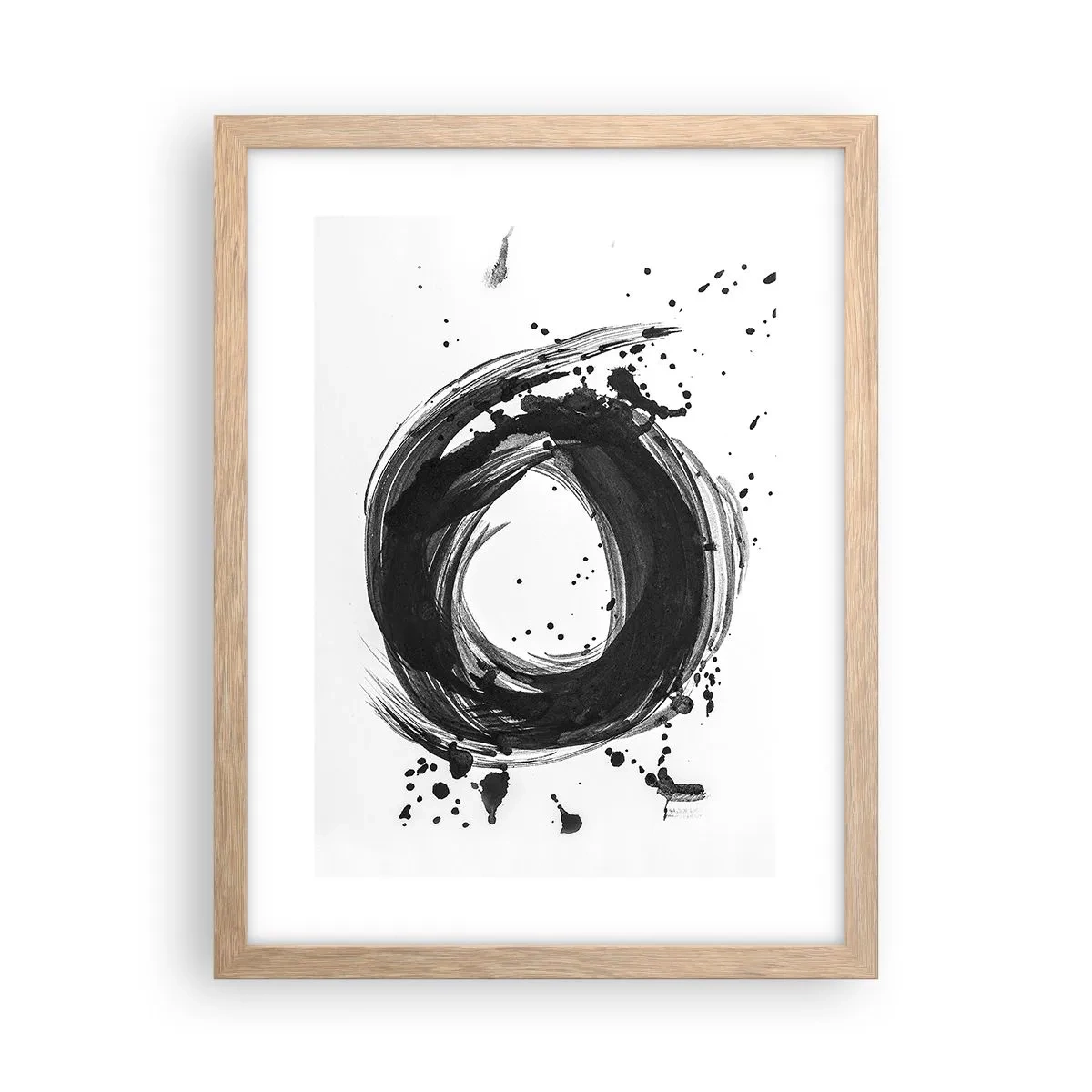 Poster in cornice rovere chiaro - Il vortice della creazione - 30x40 cm