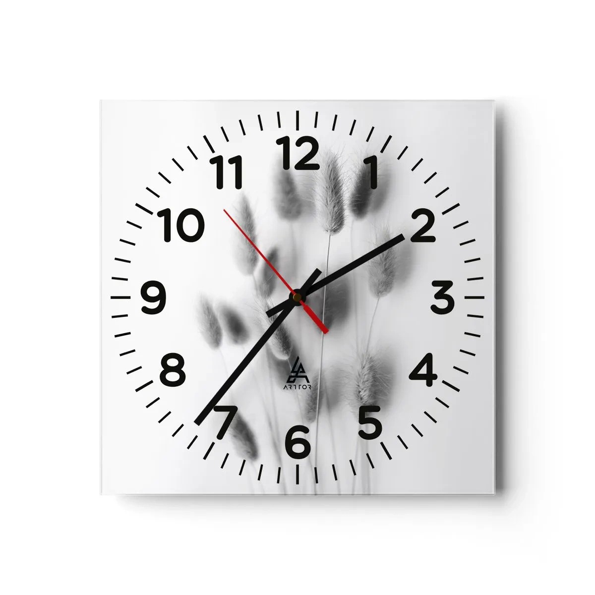 Orologio da parete - Orologio in Vetro - Erba soffice - 30x30 cm