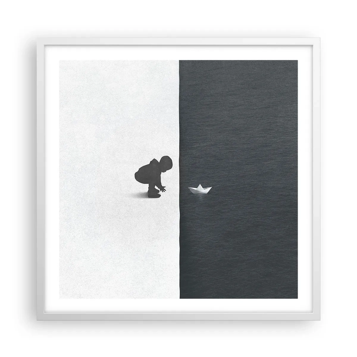 Poster in cornice bianca - La grande spedizione - 60x60 cm