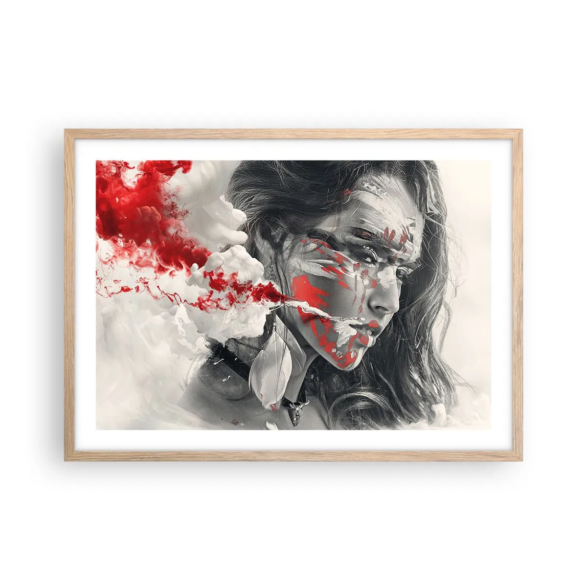 Poster in cornice rovere chiaro - Nei vapori dell'assurdo - 70x50 cm