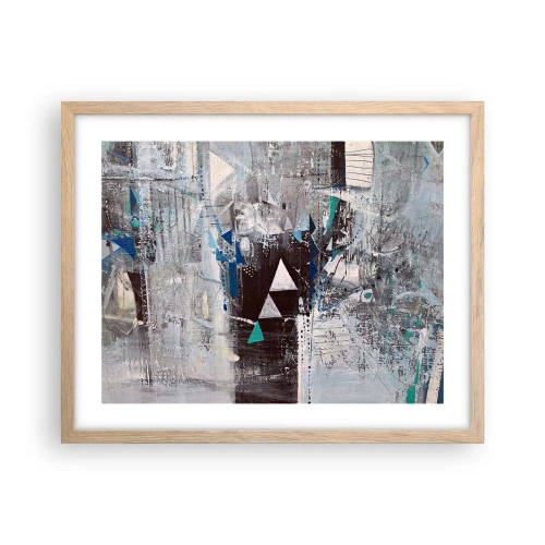 Poster in cornice rovere chiaro - L'ordine superiore dei triangoli - 50x40 cm