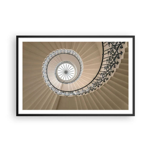 Poster in cornice nera - Al centro della chiocciola - 91x61 cm