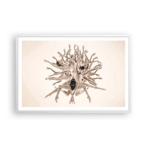 Poster in cornice bianca - Fiorendo nella danza - 91x61 cm
