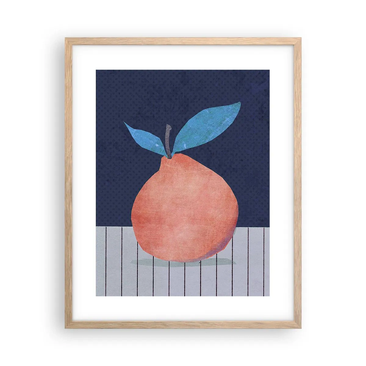 Poster in cornice rovere chiaro - Convessità e piano - 40x50 cm