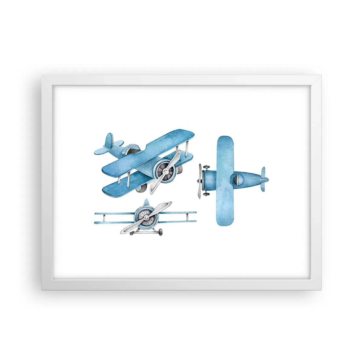 Poster in cornice bianca - Nato per vincere - 40x30 cm