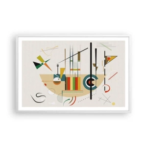 Poster in cornice bianca - E il mondo ride - 91x61 cm