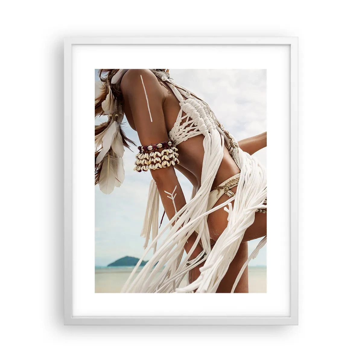 Poster in cornice bianca - La sacerdotessa del sole - 40x50 cm