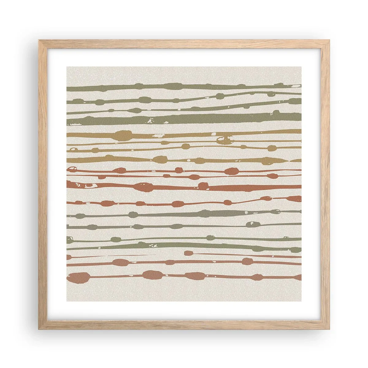 Poster in cornice rovere chiaro - La notazione musicale dei colori - 50x50 cm