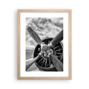 Poster in cornice rovere chiaro - Il dominatore dell'aria - 30x40 cm